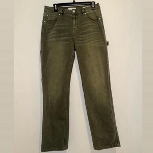 Cleo & Wolf Olive Green Jeans